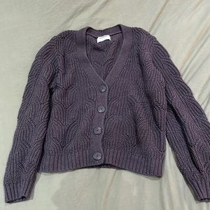 Old Navy Dark grey eyelet cardigan